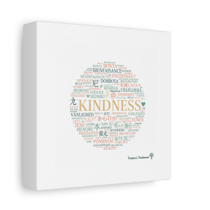 Kindness Word Cloud Canvas | Fresh Start Minimalist Wall Art