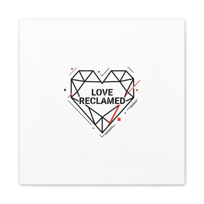 Love Reclaimed Canvas | modern heart design, minimalist love icon