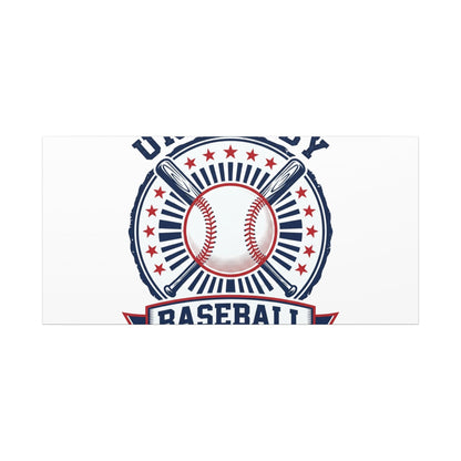 United by Baseball Canvas | Patriotic Baseball Graphic, Red White Blue Wall Art