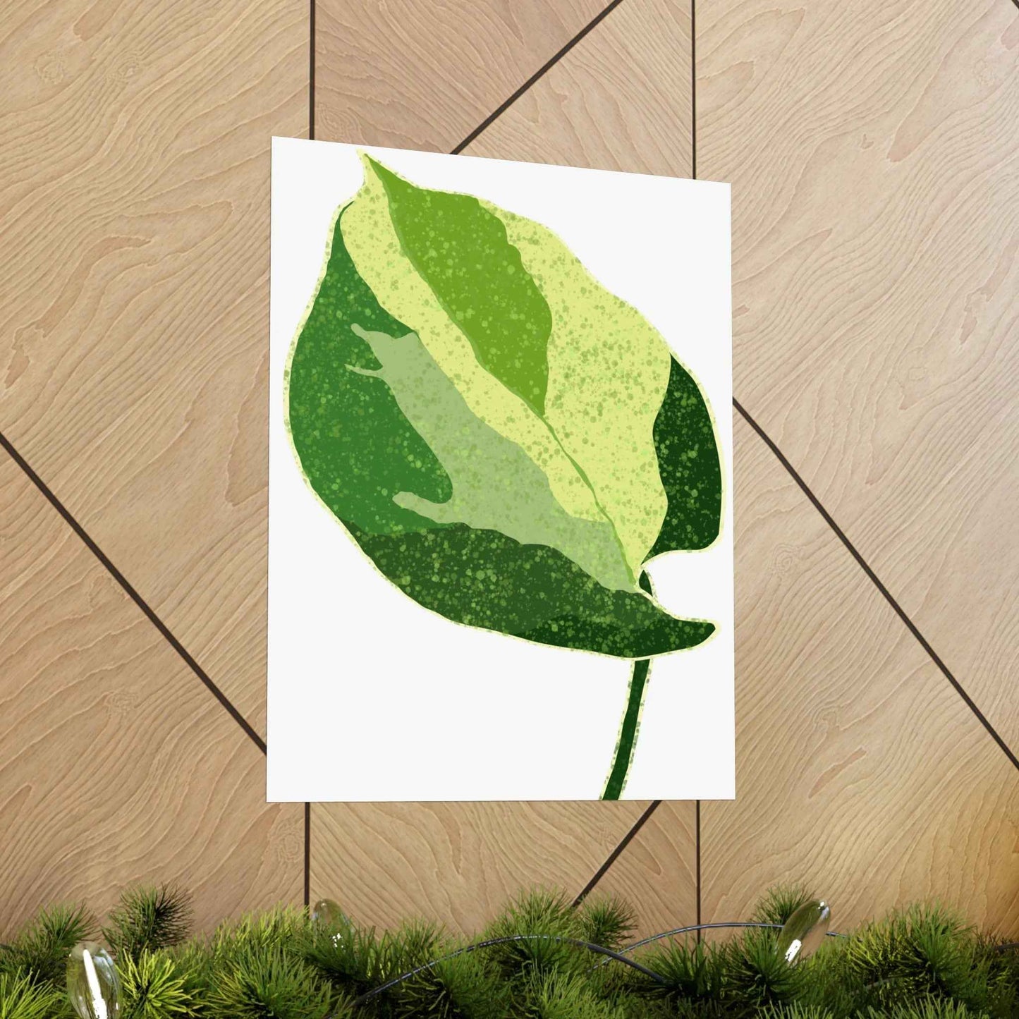 Manjula Pothos Illustrated Botanical Print – Unframed Wall Art