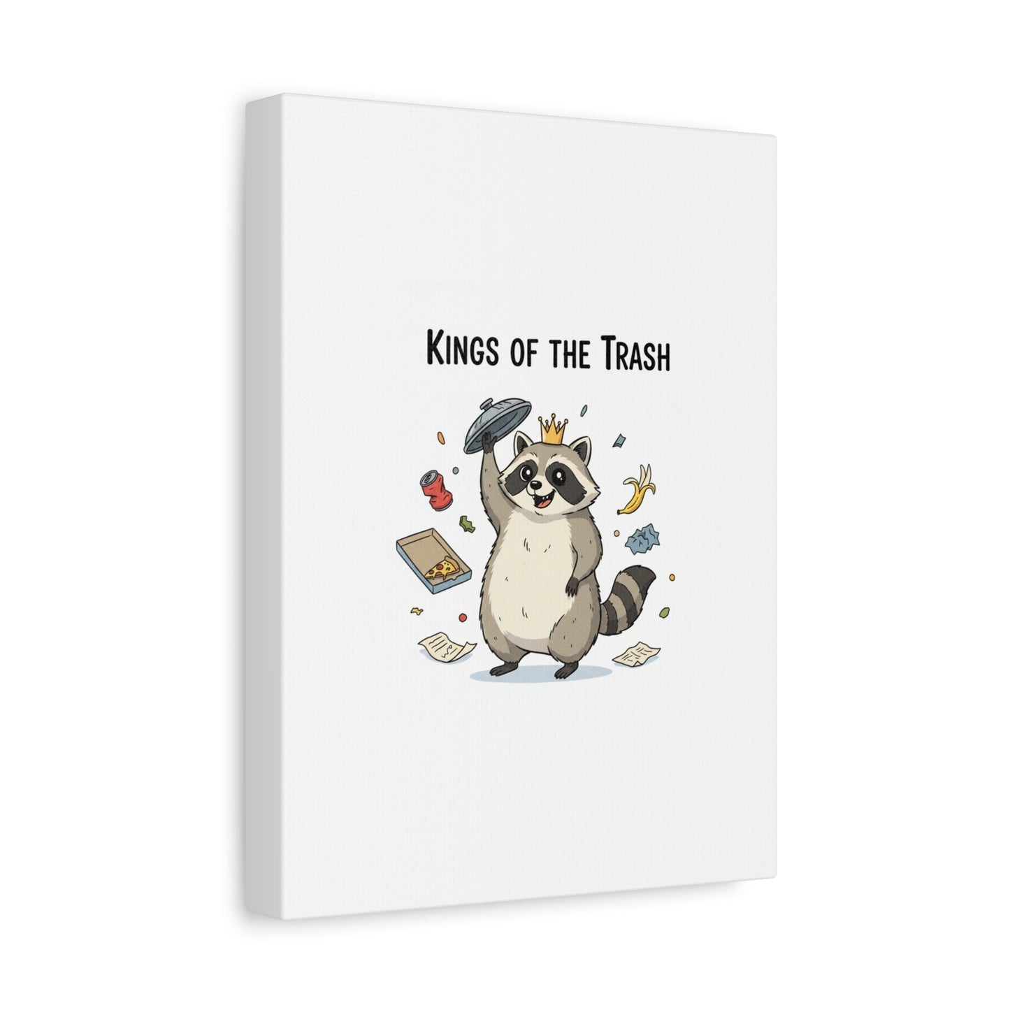 Kings of the Trash Canvas, Raccoon Doodle | Trash Panda, Goofy Critter Art