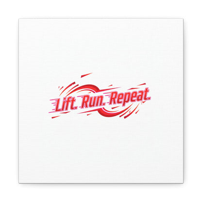 Lift Run Repeat Canvas | Fitness Wall Art, Gym Motivation