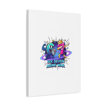 Six Seven Meme War Canvas | Legendary Internet Battle Art, Viral Culture Wall Decor