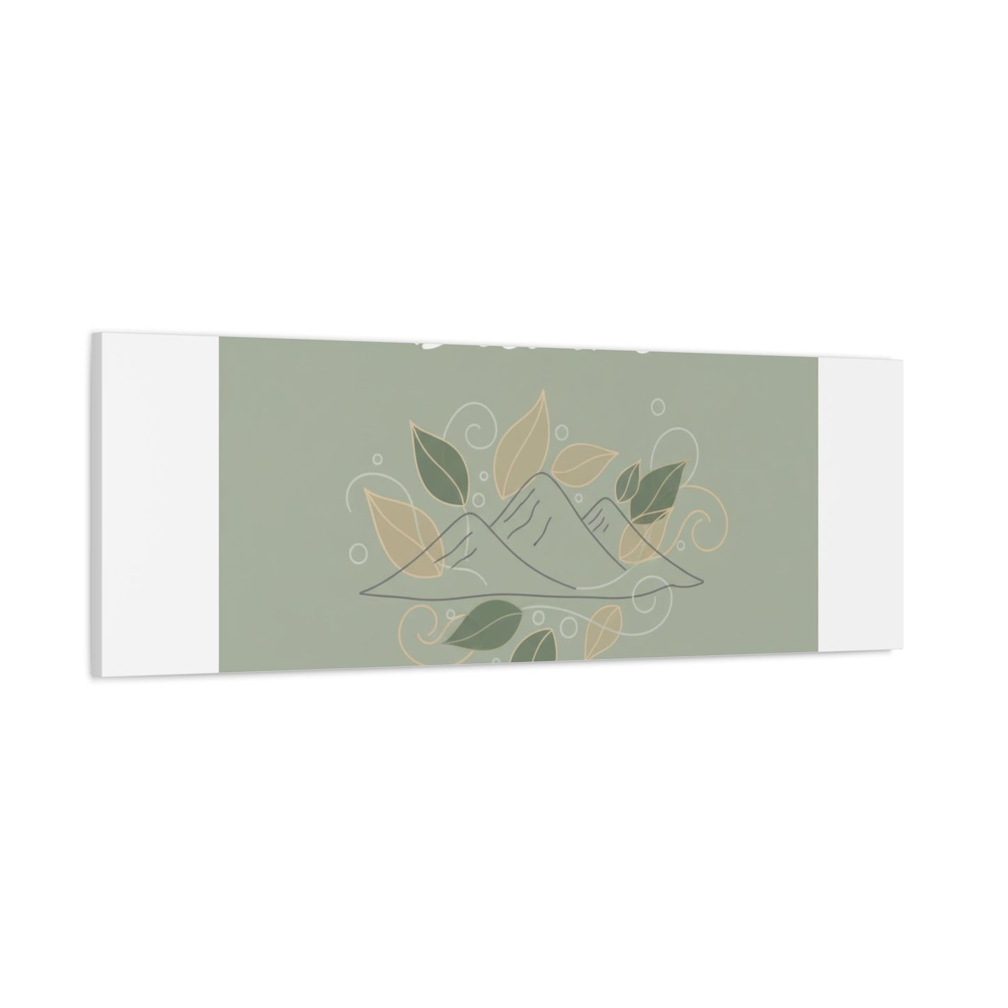 Breathe Mountain Line Canvas | Nature Symbols, Minimal Forest Wall Art