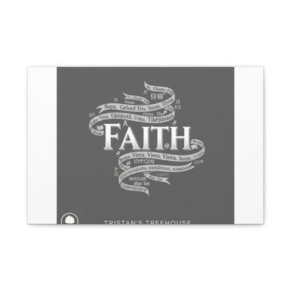 handwritten faith ribbon Canvas | sketch aesthetic, doodle design