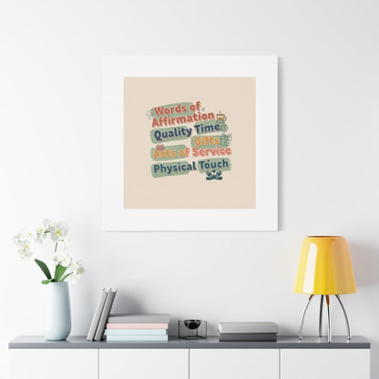 Love Languages List Matte Canvas Wall Art | love language meme, relationship humor