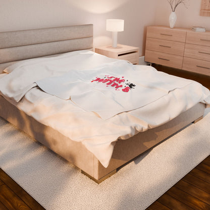 Valentine's 'I with 6 for 7' Meme Velveteen Plush Blanket