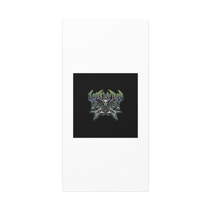 Love My Dog metal font Canvas | gothic wellness quote, edgy self-care merch