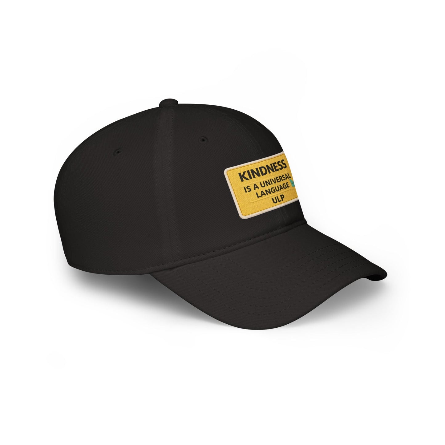 Kindness Is A Universal Language Patch Cap — Red Low Profile Baseball Hat