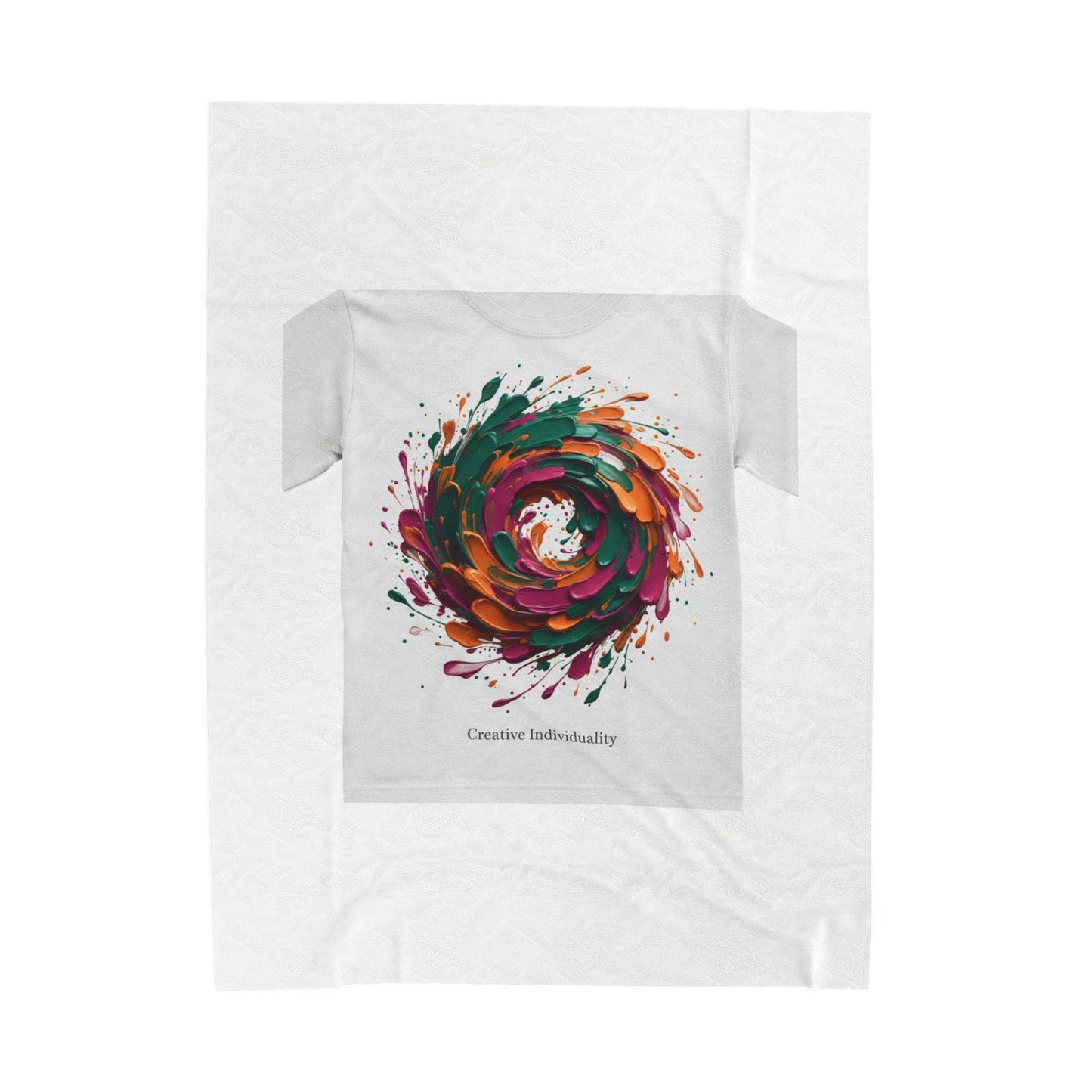 Painterly Abstract Floral Swirl Blanket | Artsy Brushstroke AOP