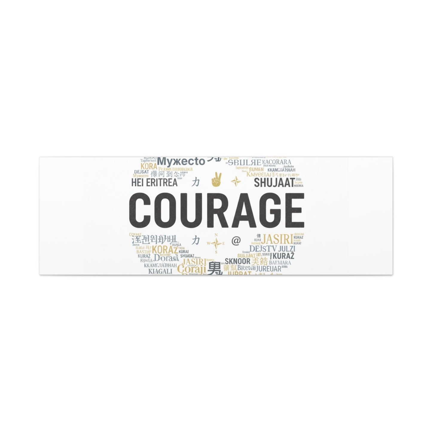 Courage Word Cloud Canvas | Fresh-Start Minimalism art print