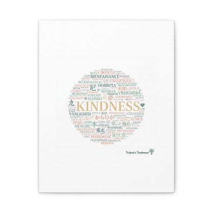 Kindness Word Cloud Canvas | Fresh Start Minimalist Wall Art