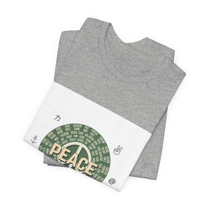 Handwritten Peace Doodle Tee | sketch aesthetic, handwritten message apparel