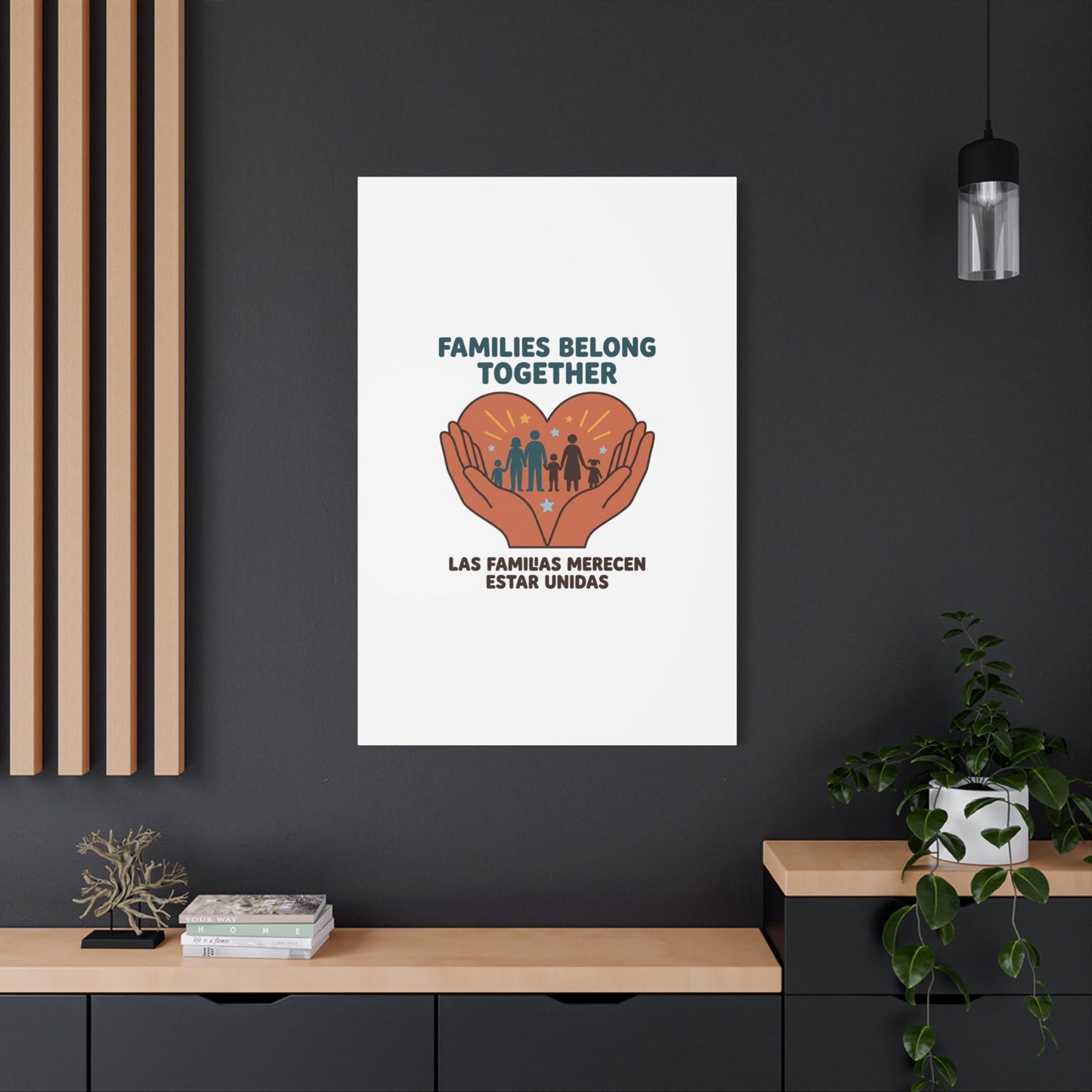 Families Belong Together Canvas | Family Unity, Bilingual Solidarity
