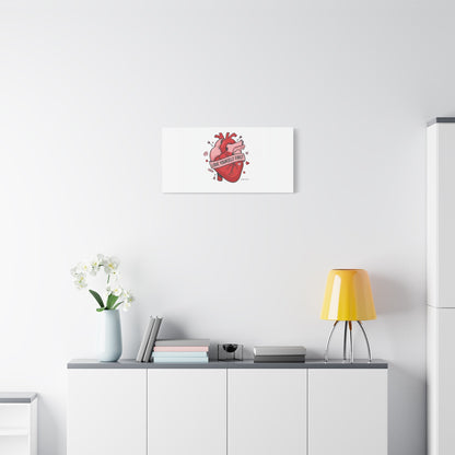 Love Yourself First Canvas, Hearts-with-a-Twist, Anti-Valentine Art