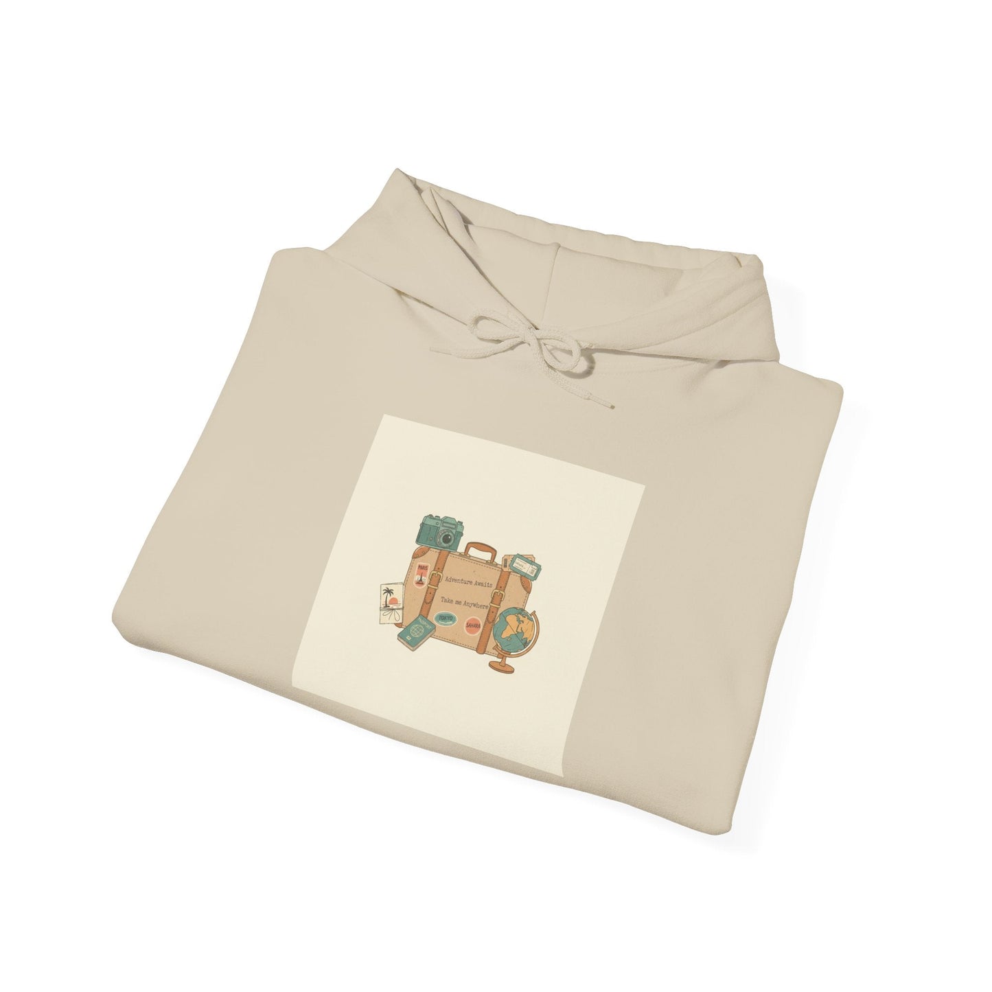 Vintage Postcard Travel Stamp Hoodie | retro travel, passport stamp