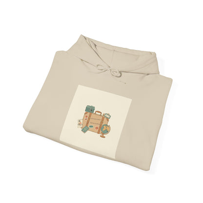 Vintage Postcard Travel Stamp Hoodie | retro travel, passport stamp
