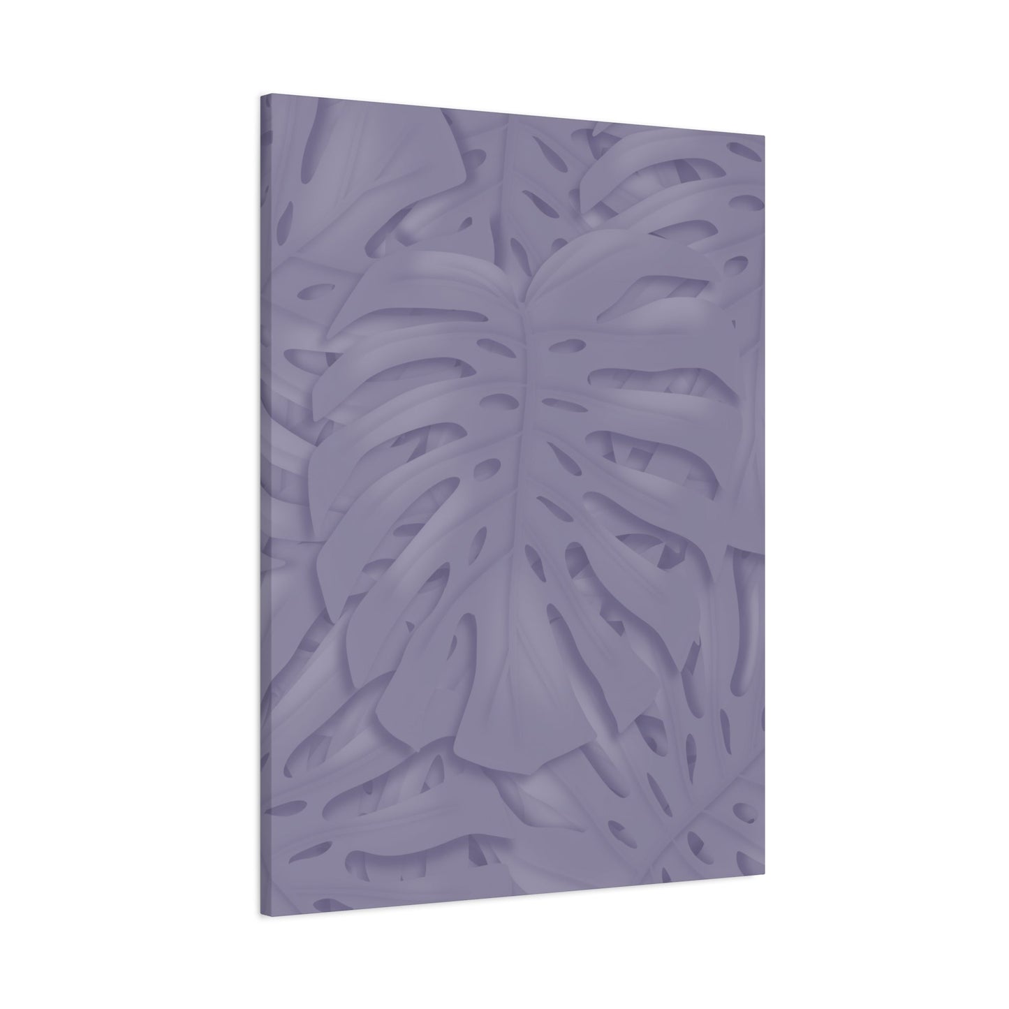 Violet Monstera Canvas Print – Botanical Wall Art