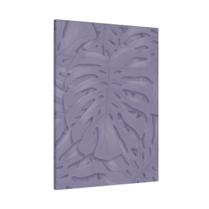 Violet Monstera Canvas Print – Botanical Wall Art