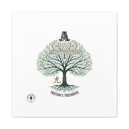 Handwritten Doodle Tree Canvas | Matte Stretched Wall Art