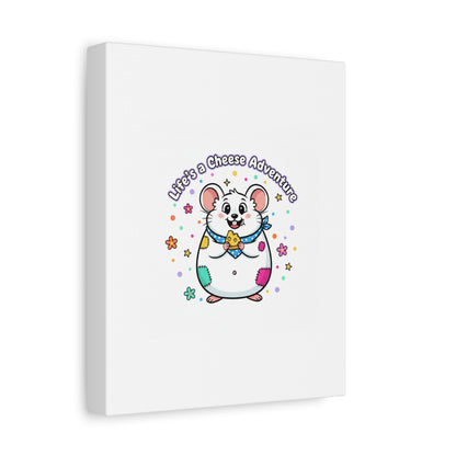 Life's a Cheese Adventure Canvas | Rodent-Core rat art print