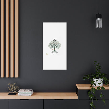 Handwritten Doodle Tree Canvas | Matte Stretched Wall Art