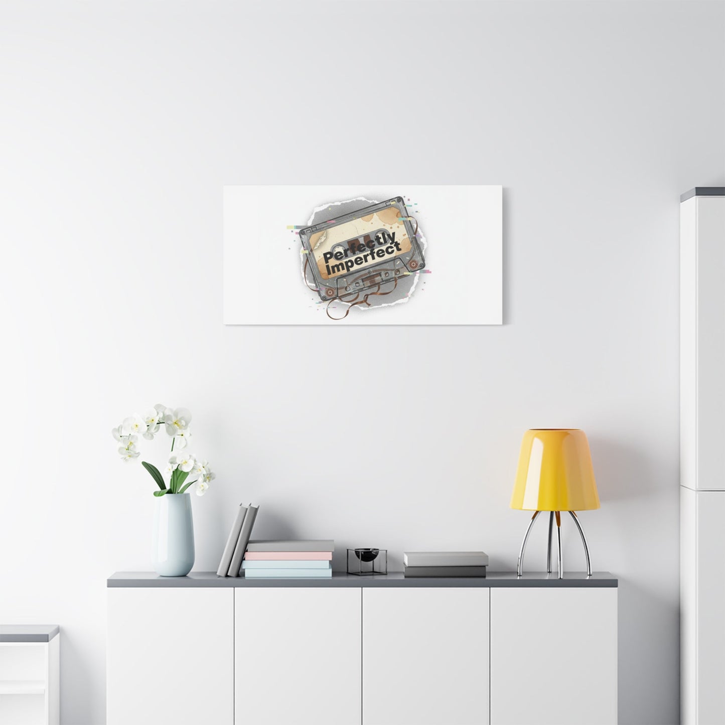 Perfectly Imperfect Cassette, Canvas Print | Analog Error, glitch art static