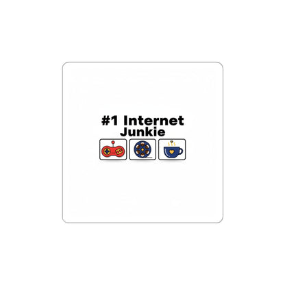 #1 Internet Junkie Kiss-Cut Stickers | Top-List Ranking, List Lover Decal