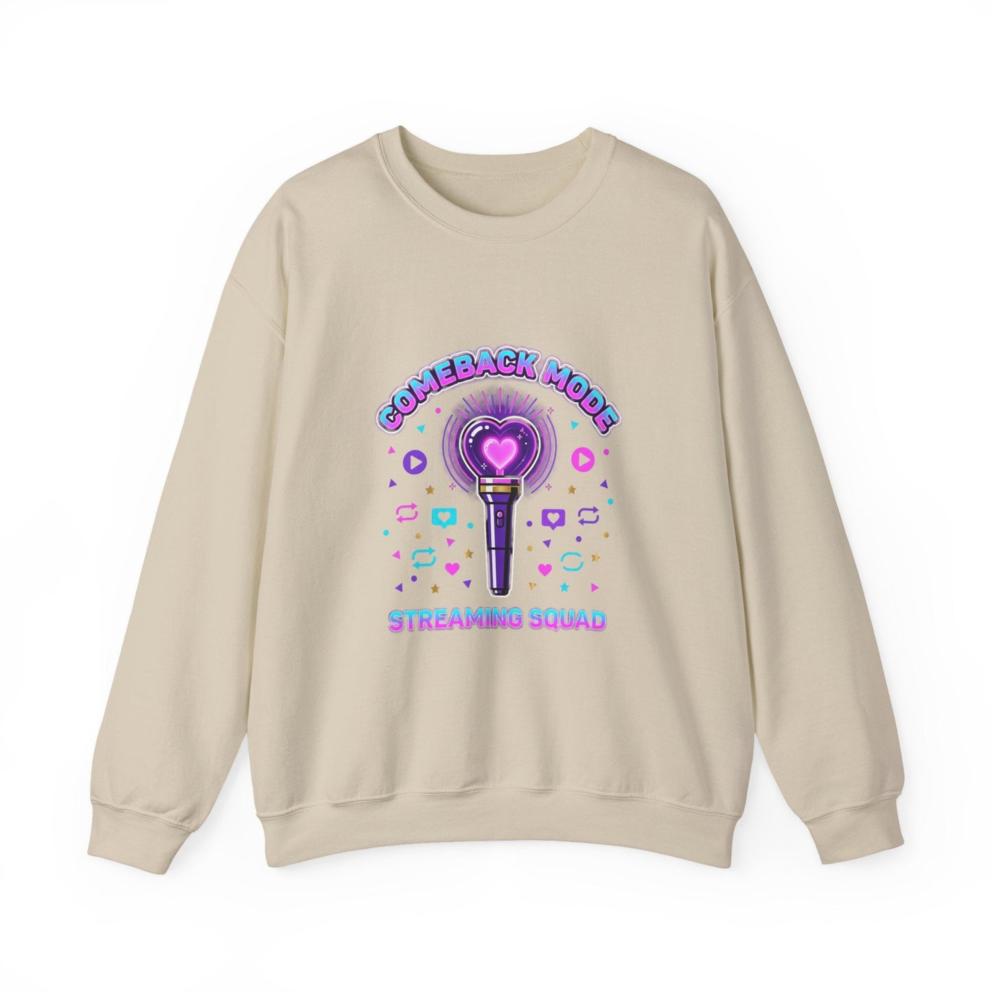 Comeback Mode Streaming Squad Crewneck, K-pop Comeback, Lightstick Fan Chant