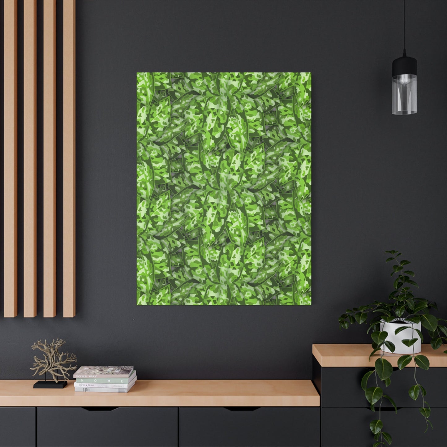 Aglaonema Pictum Canvas Print – Botanical Wall Art