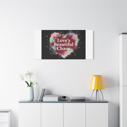 Love's Beautiful Chaos Canvas Print | Soft Grunge Hearts, Distressed Heart Art