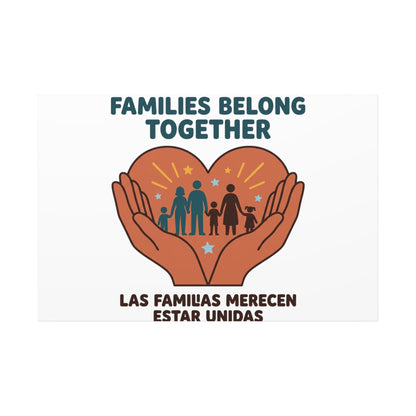 Families Belong Together Canvas | Family Unity, Bilingual Solidarity