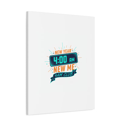4AM Club New Year Graphic Canvas | Holiday Party Novelty, Festive New Year Decor