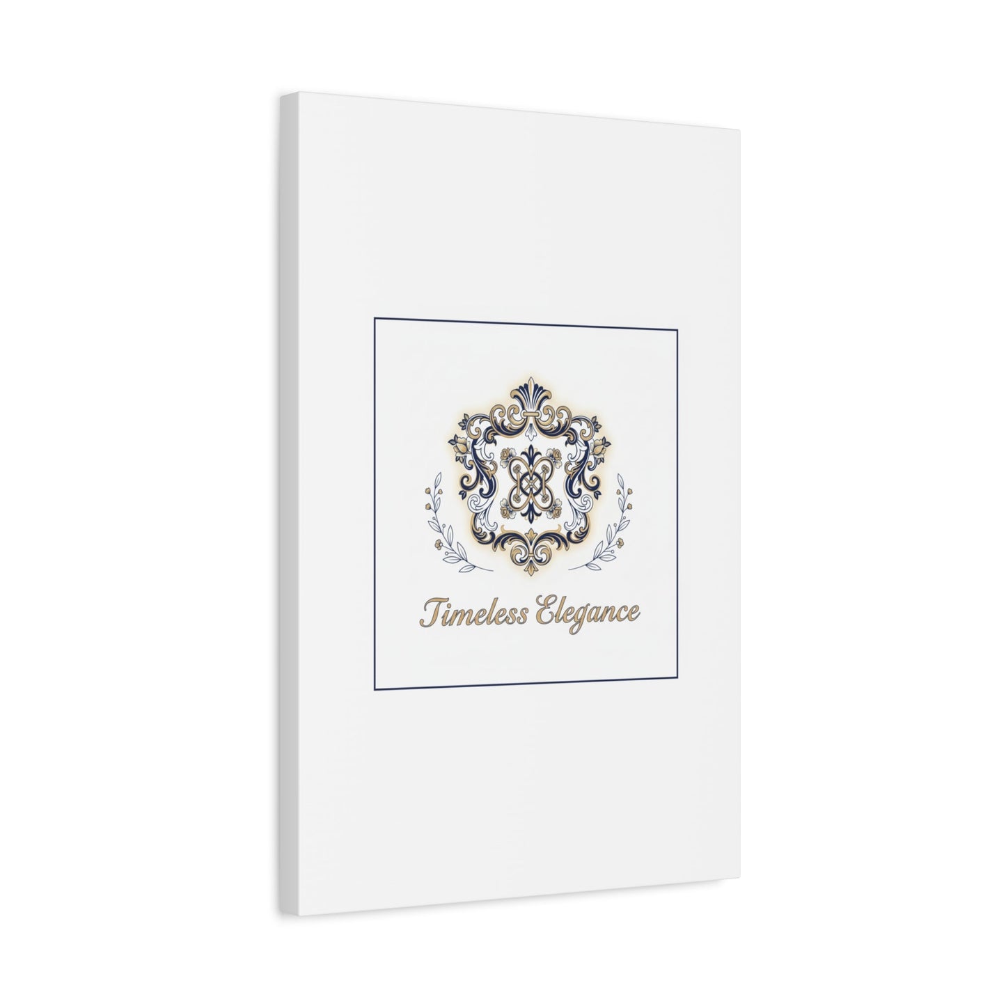 Ornate Brooch Emblem Canvas | Vintage Formalwear Accents, Baroque Print