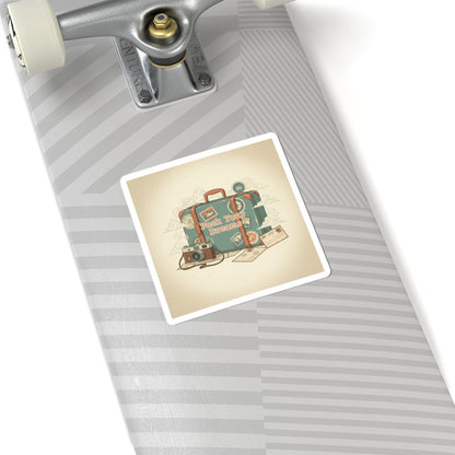 Pack Your Dreams suitcase sticker | retro travel stamp, postcard vintage