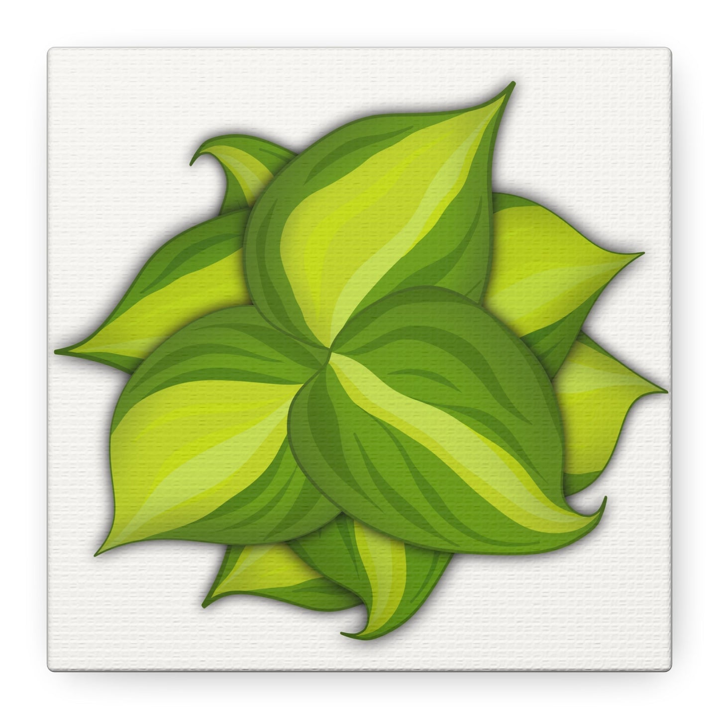 Philodendron Brasil Canvas Print – Botanical Wall Art