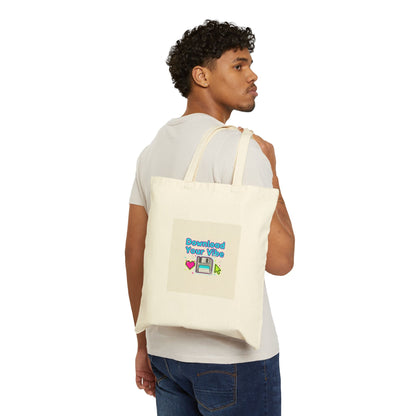Download Your Vibe Tote | Y2K retro tech, pixel virtual pet nostalgia