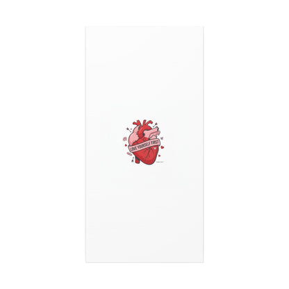 Love Yourself First Canvas, Hearts-with-a-Twist, Anti-Valentine Art