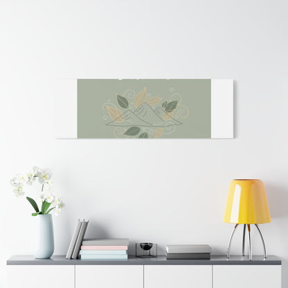 Breathe Mountain Line Canvas | Nature Symbols, Minimal Forest Wall Art