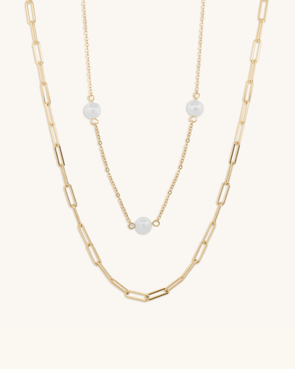 Layered Pearl Necklace