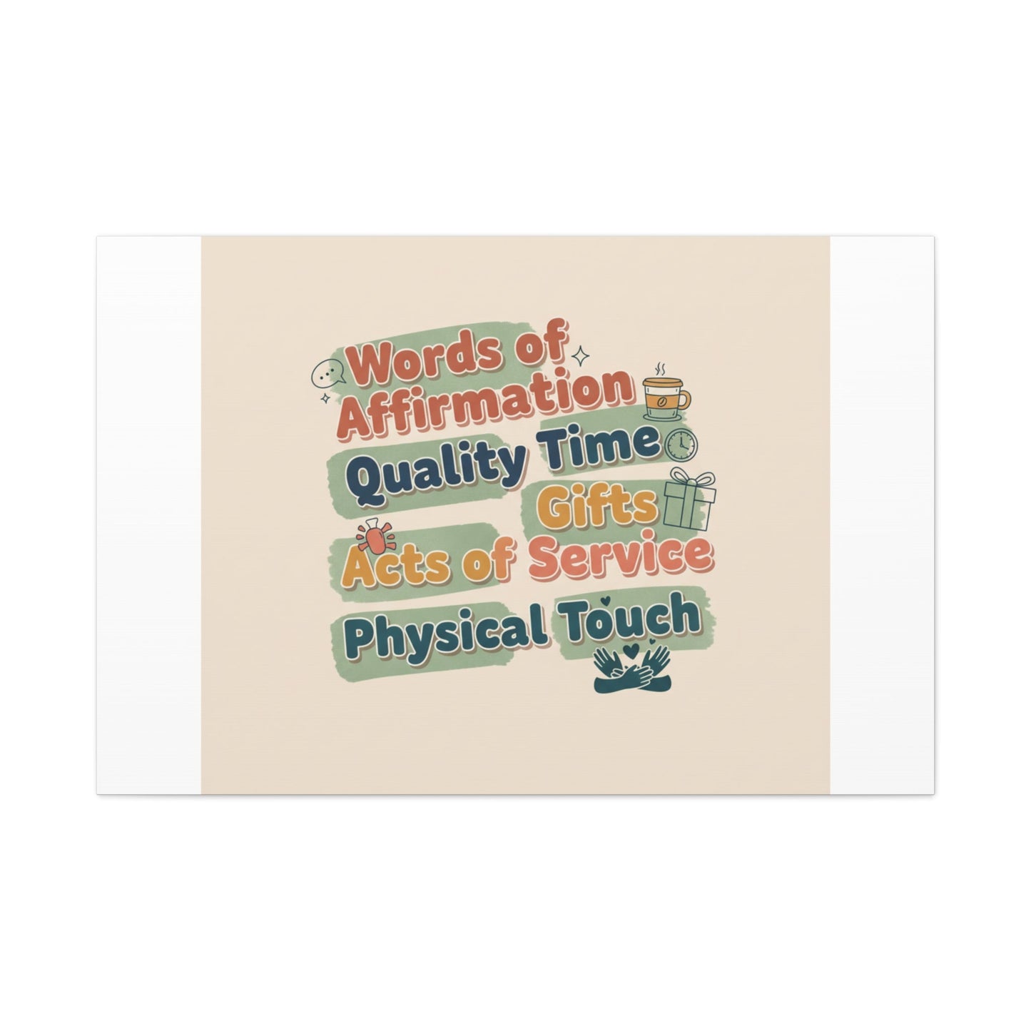 Love Languages List Matte Canvas Wall Art | love language meme, relationship humor