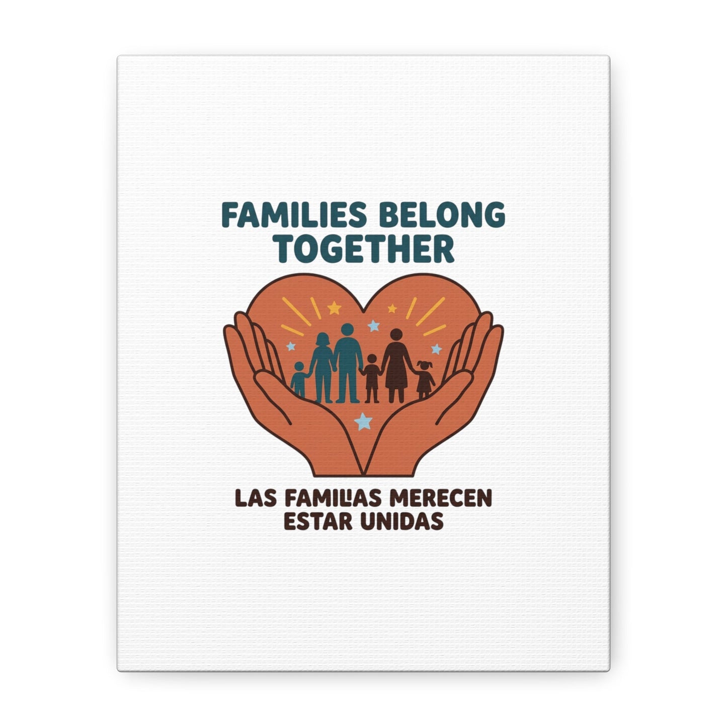Families Belong Together Canvas | Family Unity, Bilingual Solidarity