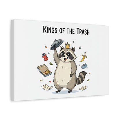 Kings of the Trash Canvas, Raccoon Doodle | Trash Panda, Goofy Critter Art