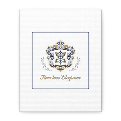 Ornate Brooch Emblem Canvas | Vintage Formalwear Accents, Baroque Print