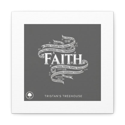 handwritten faith ribbon Canvas | sketch aesthetic, doodle design