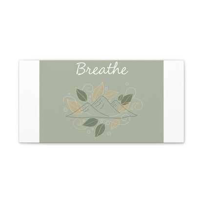 Breathe Mountain Line Canvas | Nature Symbols, Minimal Forest Wall Art