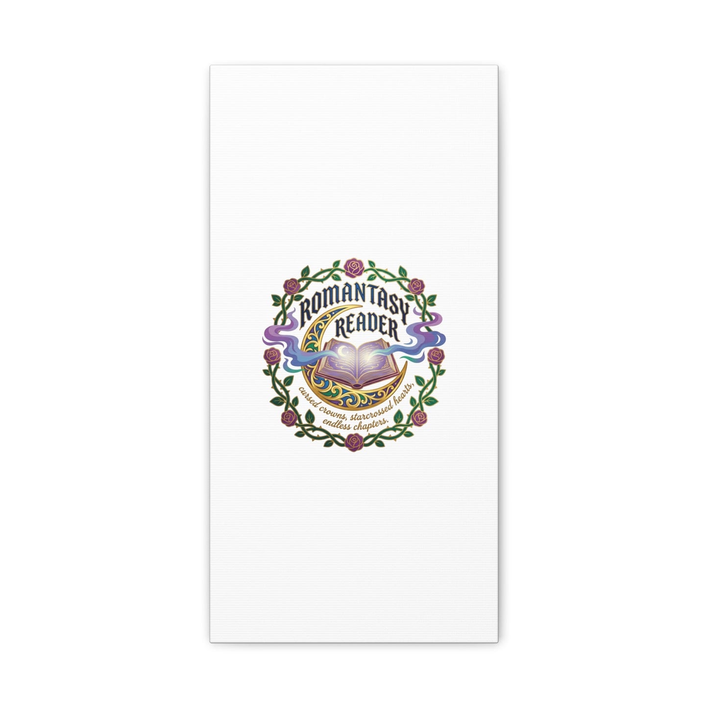 Romantasy Reader Canvas Print | enchanted bookish celestial gothic