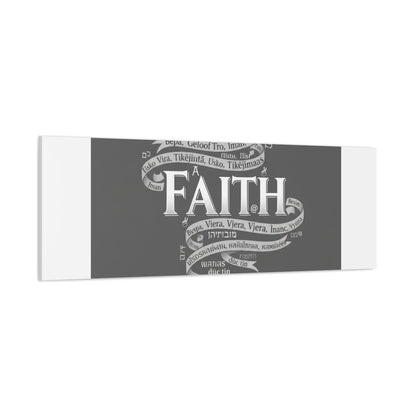 handwritten faith ribbon Canvas | sketch aesthetic, doodle design