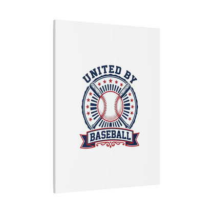 United by Baseball Canvas | Patriotic Baseball Graphic, Red White Blue Wall Art