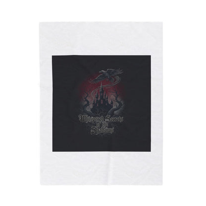 Medieval Castle Raven Velvet Throw Blanket | Castlecore, Dark Academia